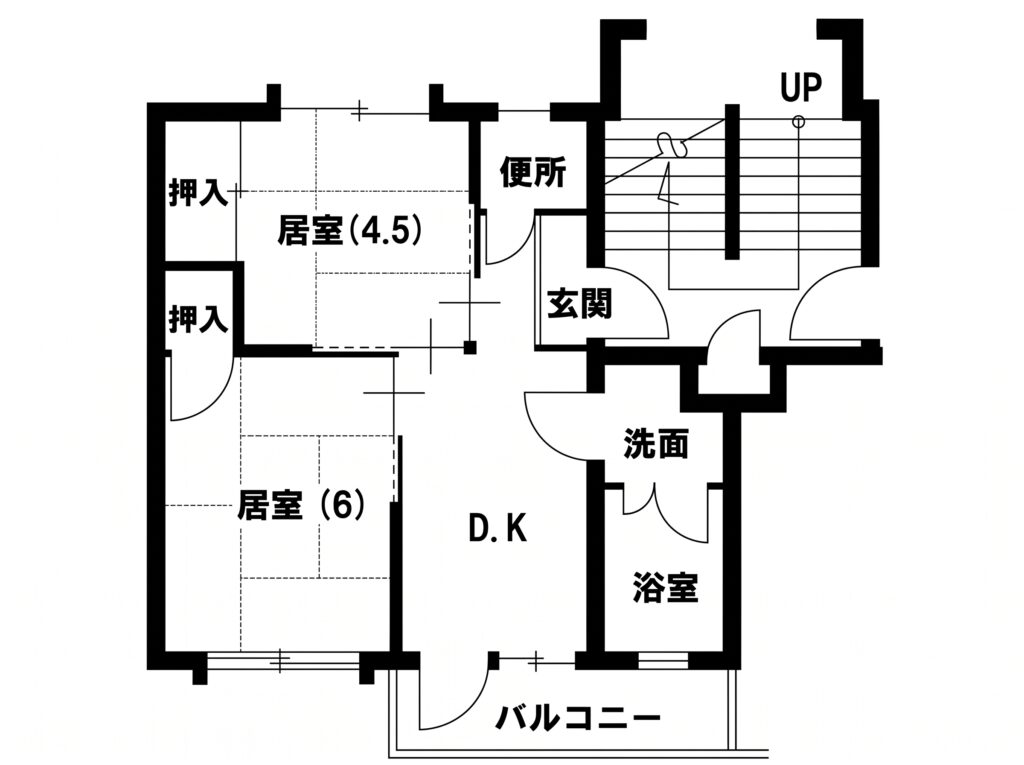 南山形アパート A棟・B棟の間取り図